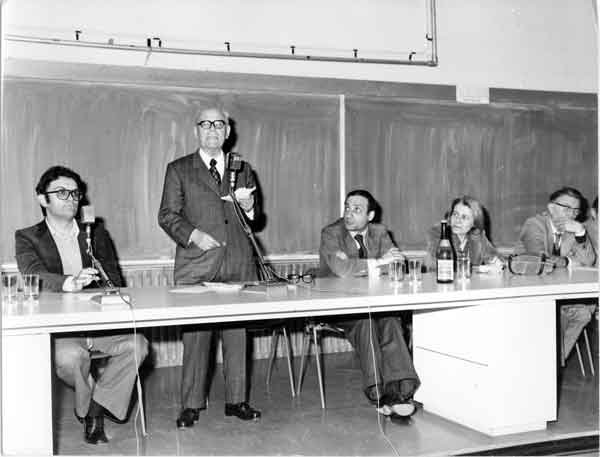 Sen. Umberto Terracini. FacoltÃ  di Medicina. Anni '70, con I.Nicoletto, D.Abbiati, P.Borghini, P.A.Ferrari