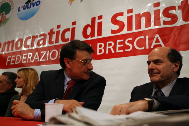 Bersani e Bragaglio congresso DS - Brescia 4 maggio 2007